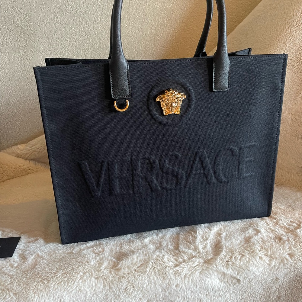 Versace Large Canvas Tote Bag